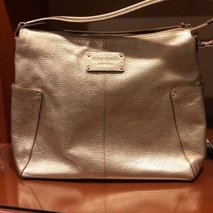 KATE SPADE GOLD LEATHER HANDBAG 14x11